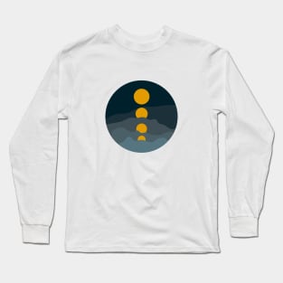 Moon Landscape Minimalist Long Sleeve T-Shirt